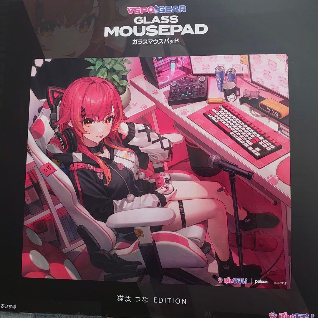猫汰つな 〕 VSPO GEAR ガラスマウスパッド - メルカリ