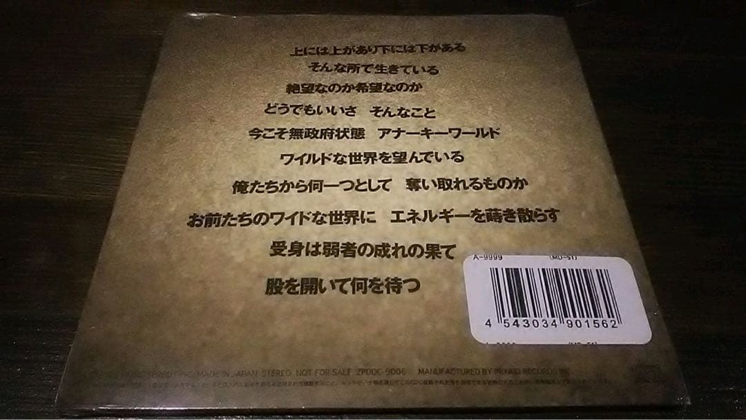 激稀少新品非売品CD/亜無亜危異 アナーキー/仲野茂 藤沼伸一 - メルカリ
