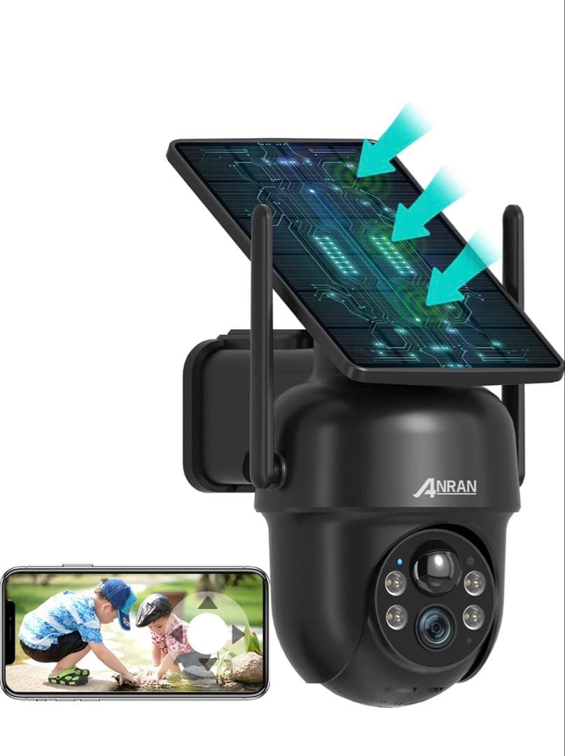 ANRAN ソーラーパネル防犯カメラ - メルカリ
