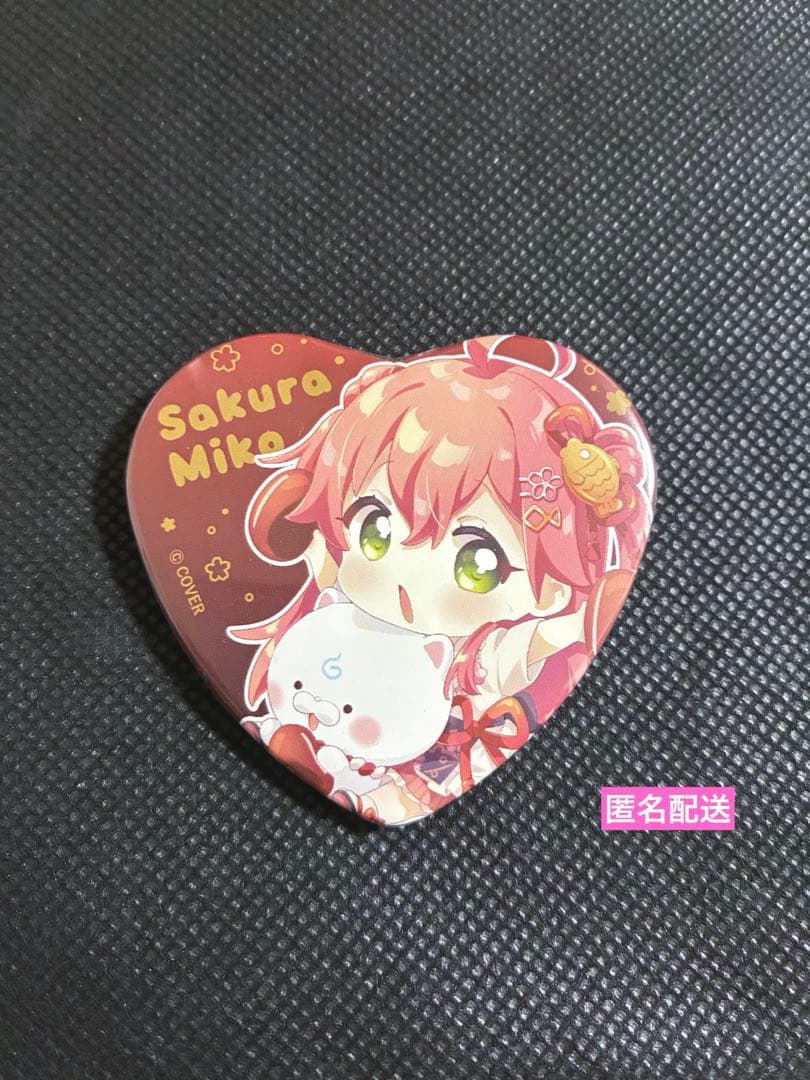 ホロライブ 鳴門鯛焼本舗×さくらみこ 缶バッジ たいやき 鯛焼き 35P