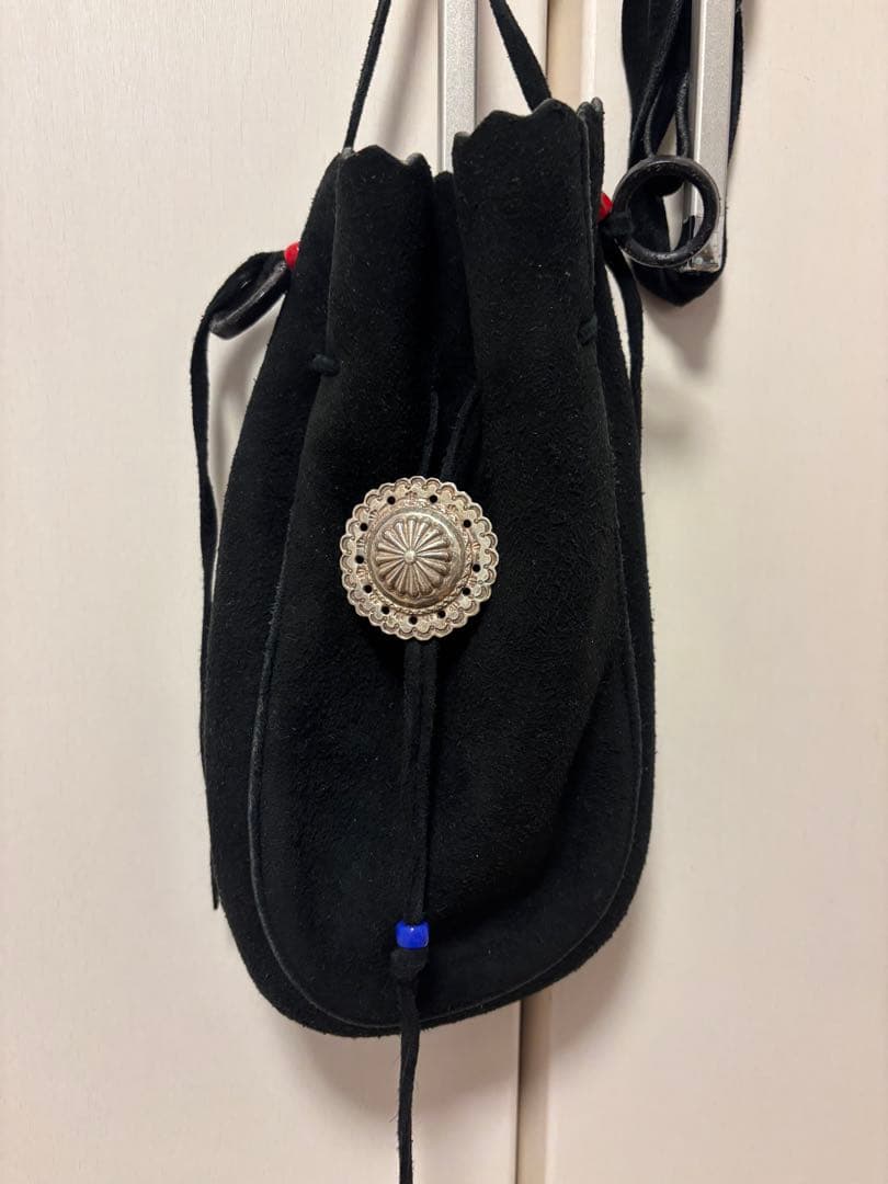 極美品 ゴローズ 巾着ポーチ Lサイズ フラワーコンチョカスタム goro's