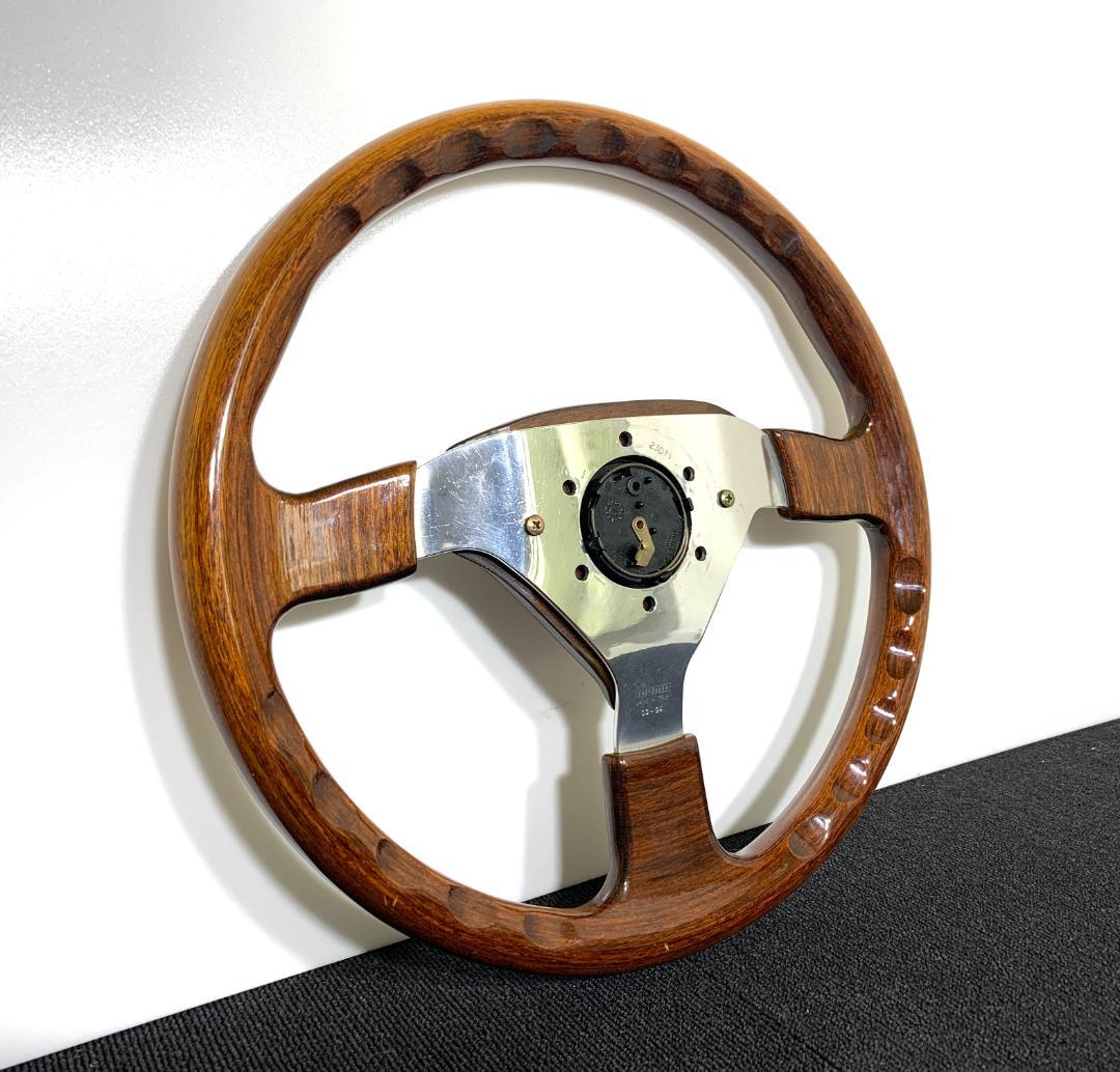 モモ ヴェローチェ レーシング ダーク ウッド ステアリング 希少 36.5