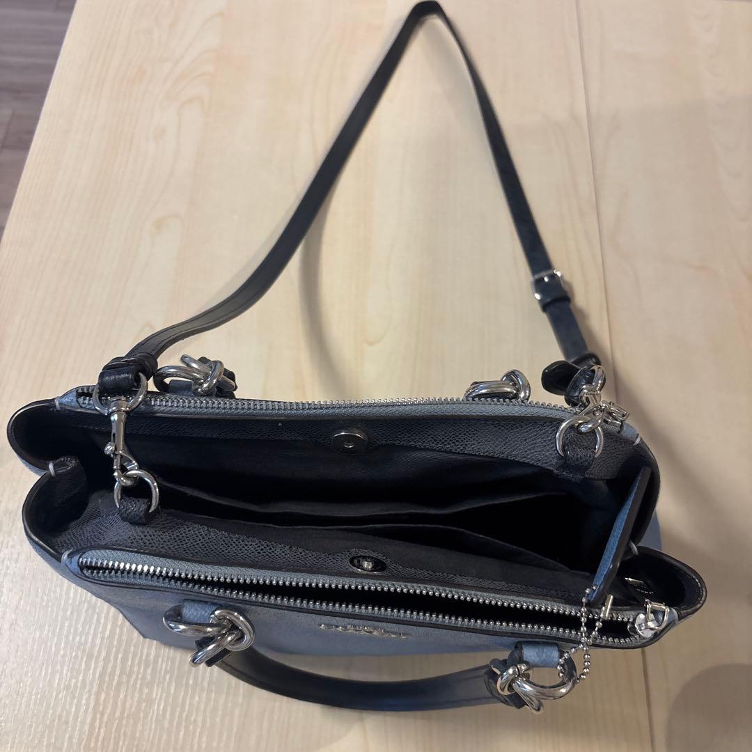 COACH ライトブルー ショルダーバッグ - メルカリ