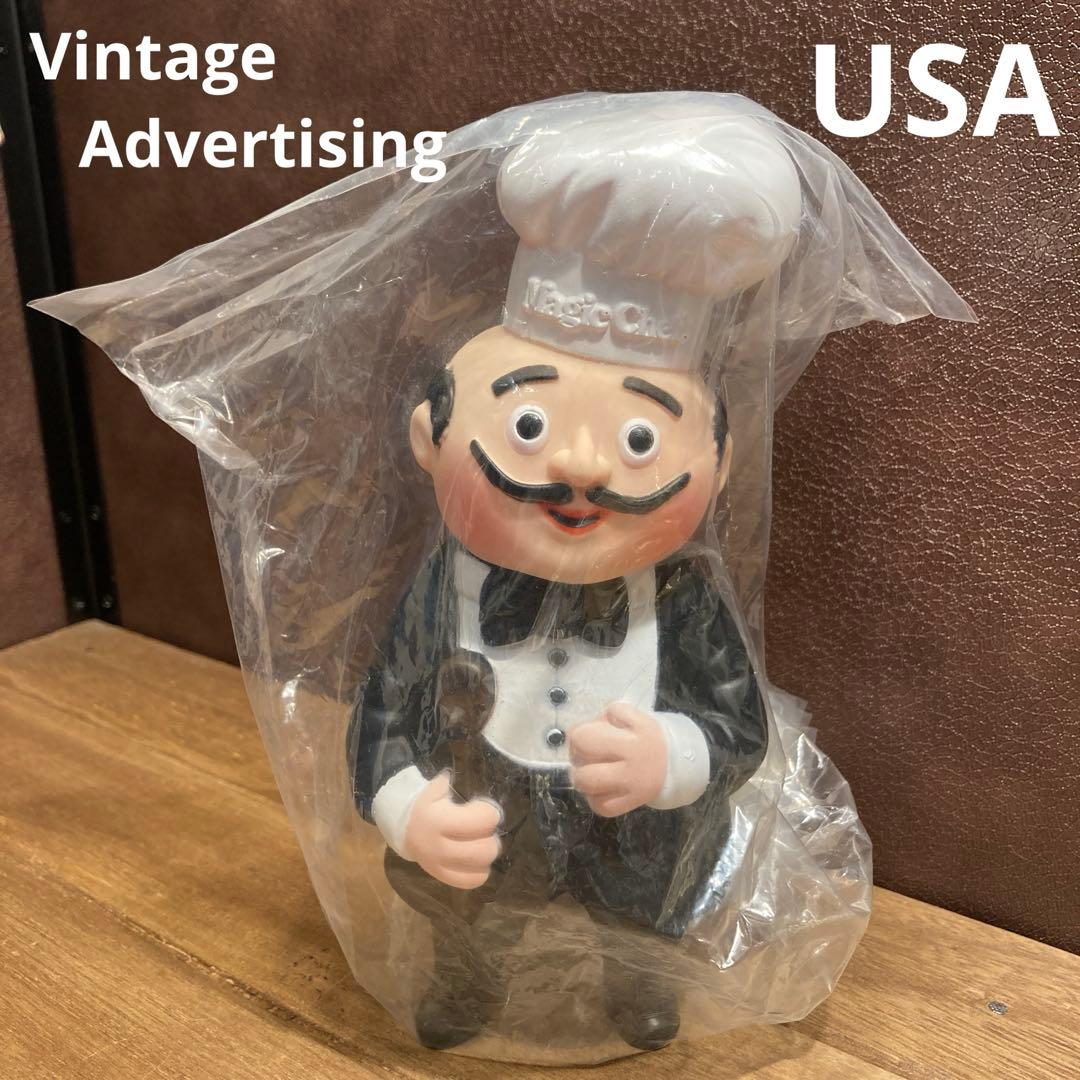 ビンテージ マジックシェフ バンクフィギュア アドバタイジング アメリカ6 ビンテージ Magic Chef '80s マジック シェフ ソフビ バンク