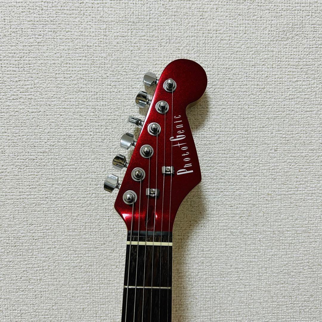 美品】PHOTOGENIC フォトジェニック エレキギター 赤 レッド ST - メルカリ