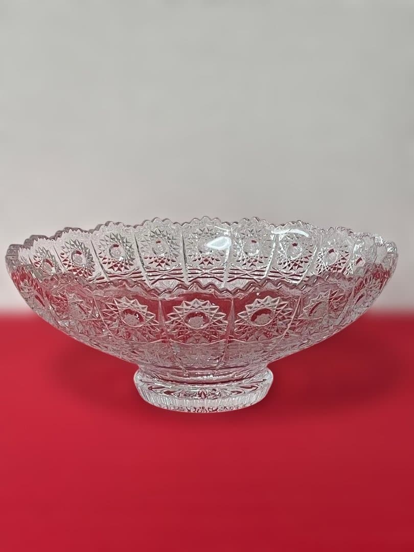 新品】※ラスカ※ ボヘミア クリスタル ボウル 25cm 箱付