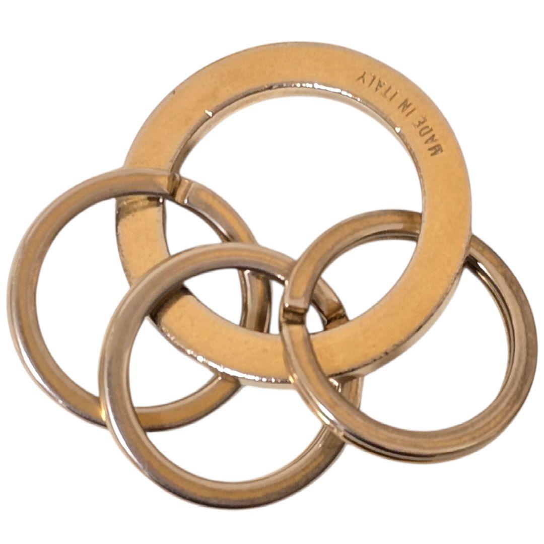 ブルガリ キーリング 現行 3連 イタリア製 メタル 黒 金 35279 - メルカリ