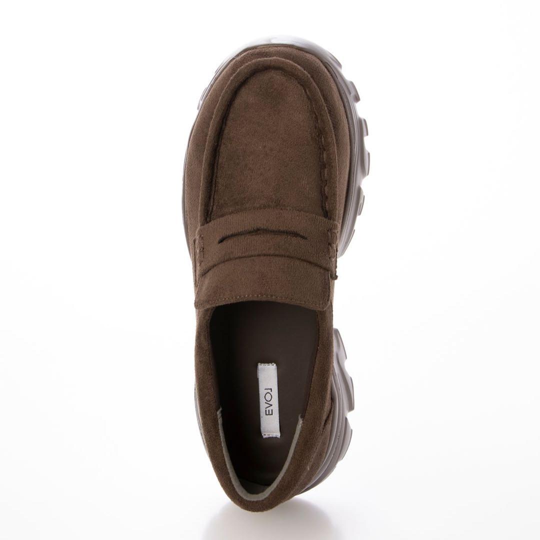 ☘︎ EVOL ブラウンローファー厚底ソール 23.5cm ☘︎