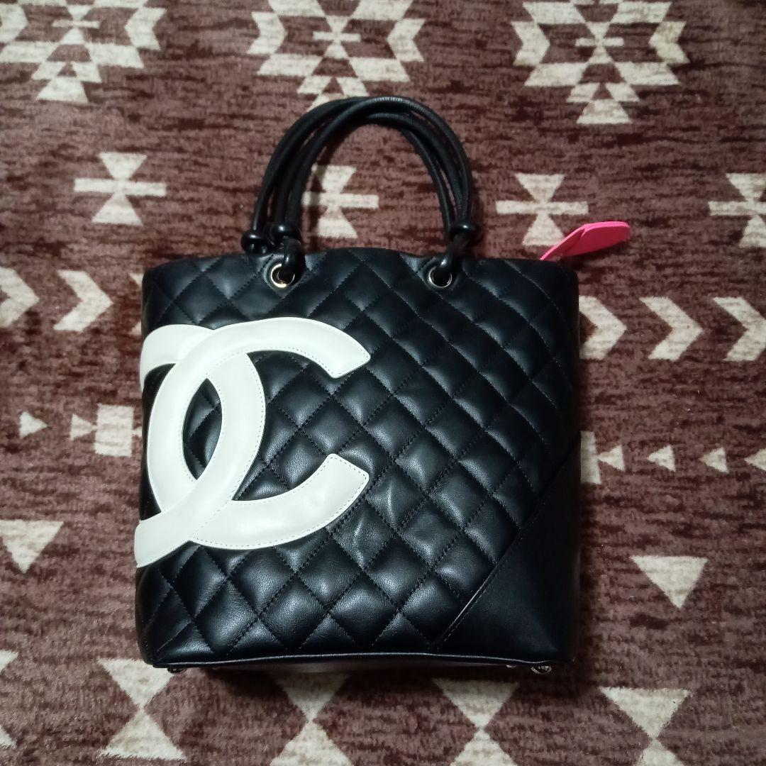 ル*ス様 ☆最終価格☆超美品CHANEL カンボンラインハンドバッグ 黒 CHANEL（シャネル） カンボンライン ココマーク ラージ トートバッグ