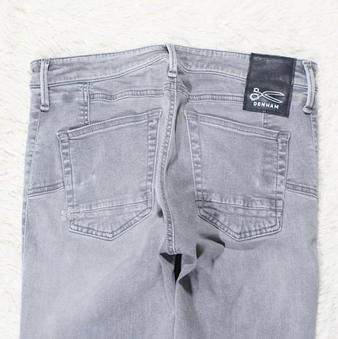 希少《DENHAM》BOLDER(W31)グレー スキニーパンツ ジップフライ