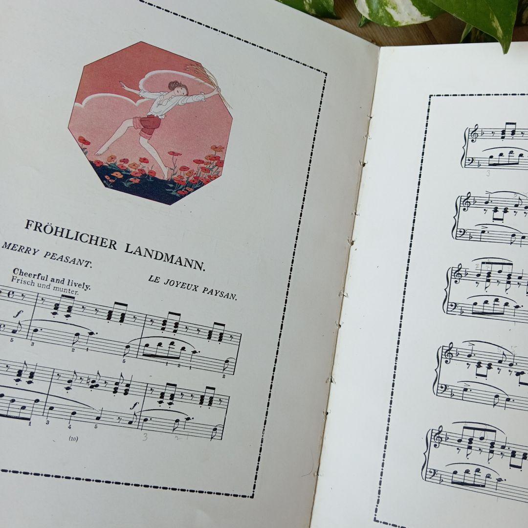 洋書古書1922年メッセージ 楽譜シューマン ルメール画集アンティーク