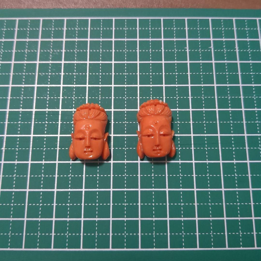 赤珊瑚 観音様彫刻ペア - メルカリ