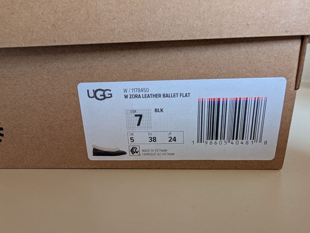 靴 UGG Zora Leather Ballet Flat 24.0cm