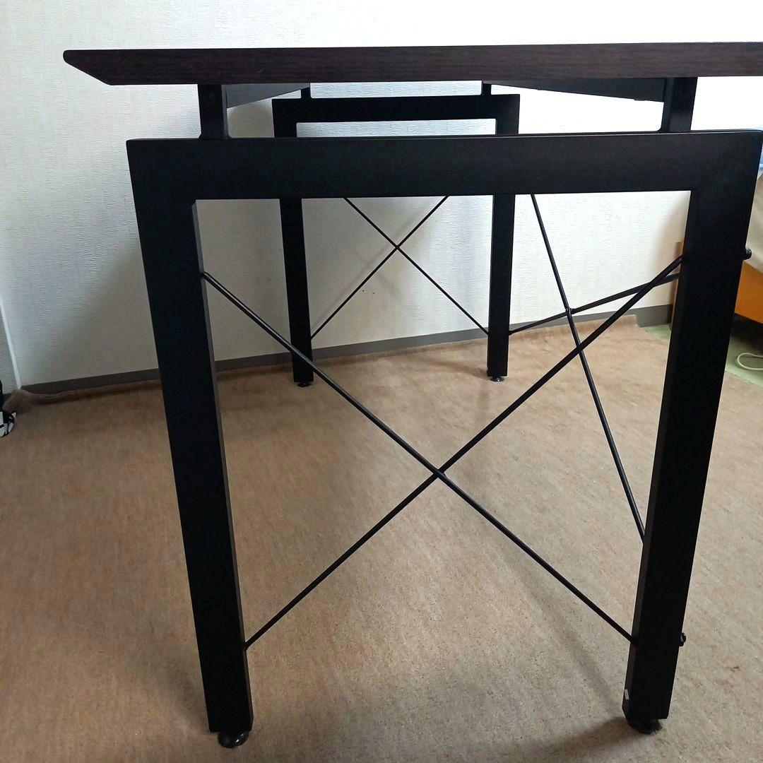 デスク パソコンデスク ニトリ サーヤ 幅120×縦60×高76 ダークブラウン