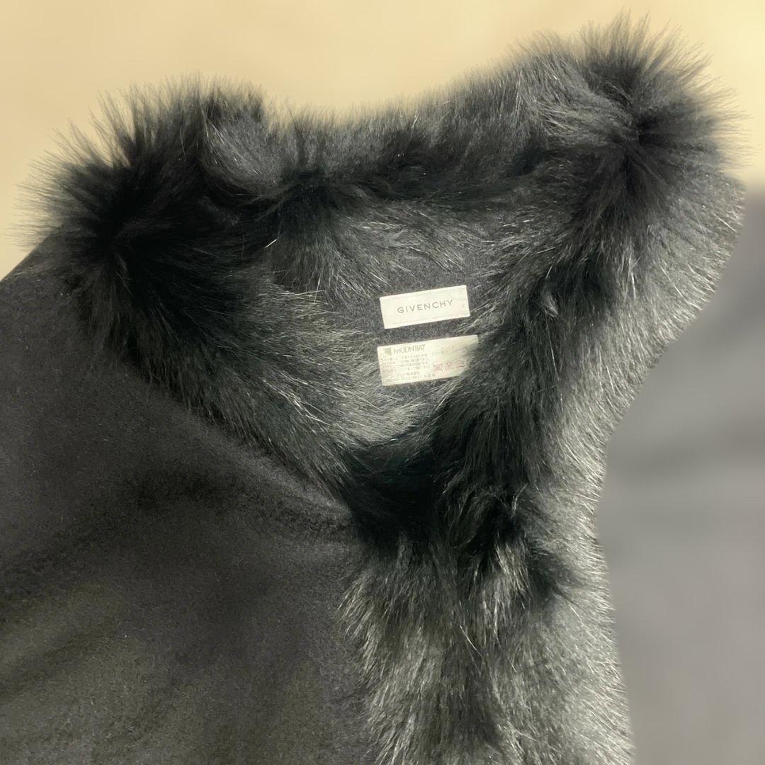 GIVENCHY ムーンバット カシミア100% フォックスファー ポンチョ