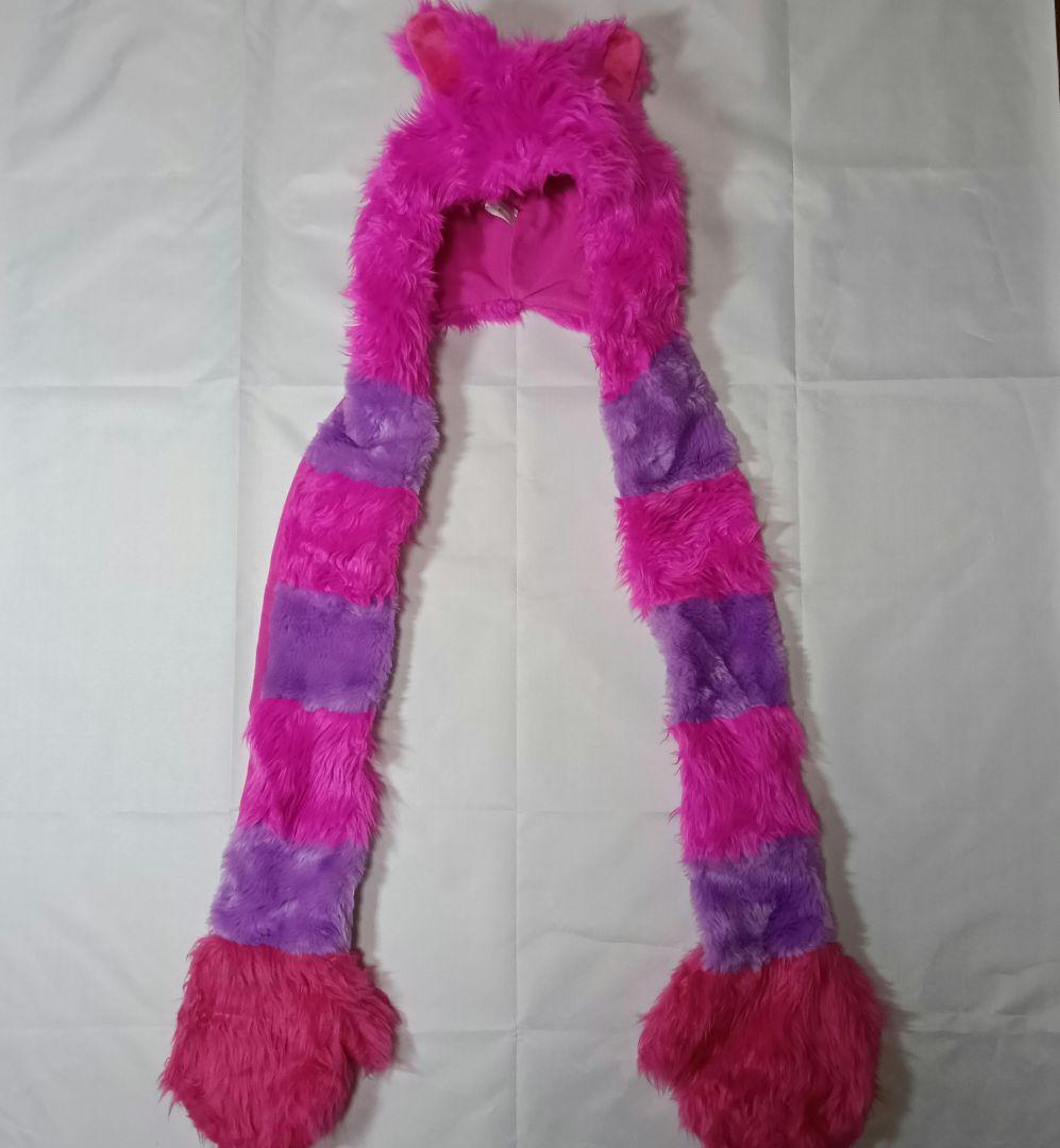 チェシャ猫マフラーキャップ ファンキャップ ディズニー - メルカリ