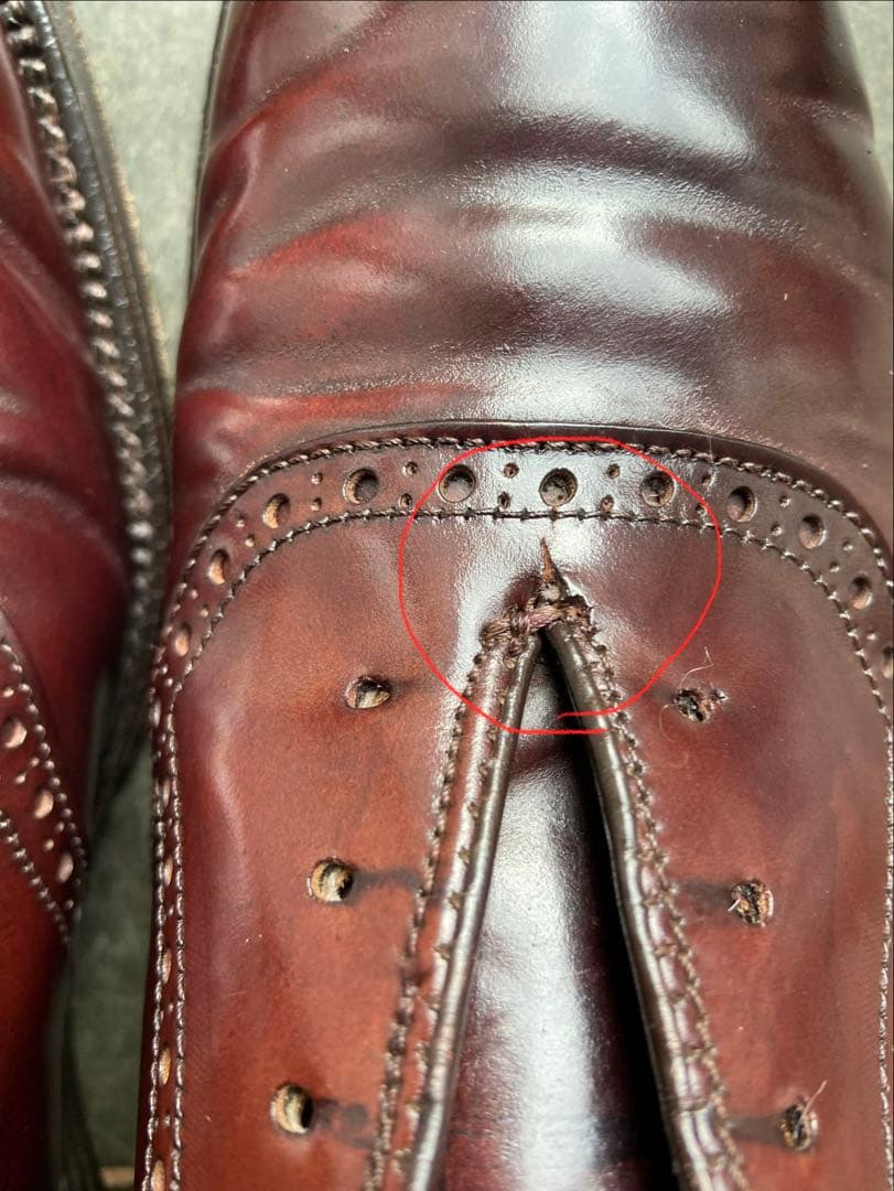 【SHIPS別注】Alden 994 コードバン サドル 6.5D バーガンディ