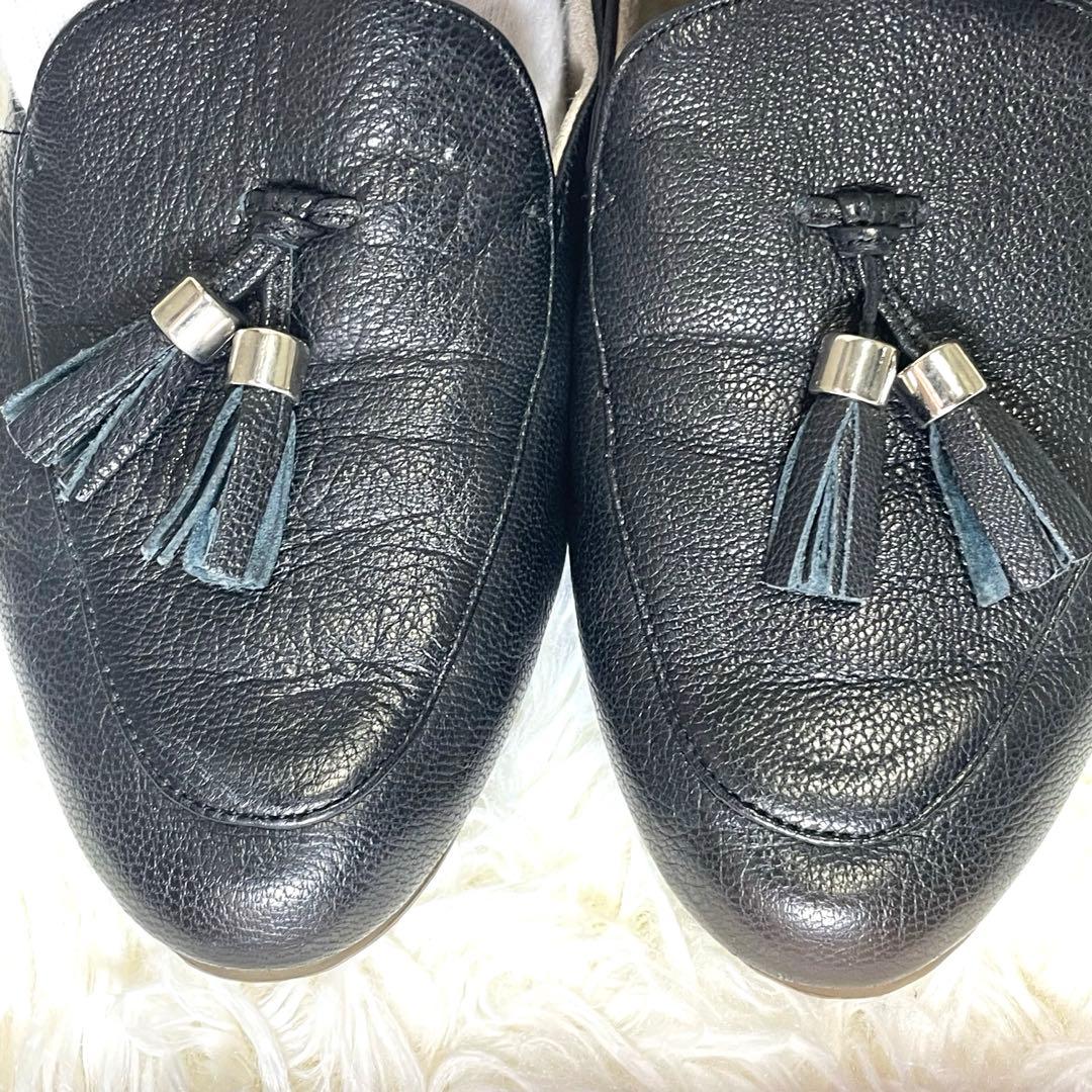 美品】BARcLAYバークレータッセルローファー レザーブラック23.5cm