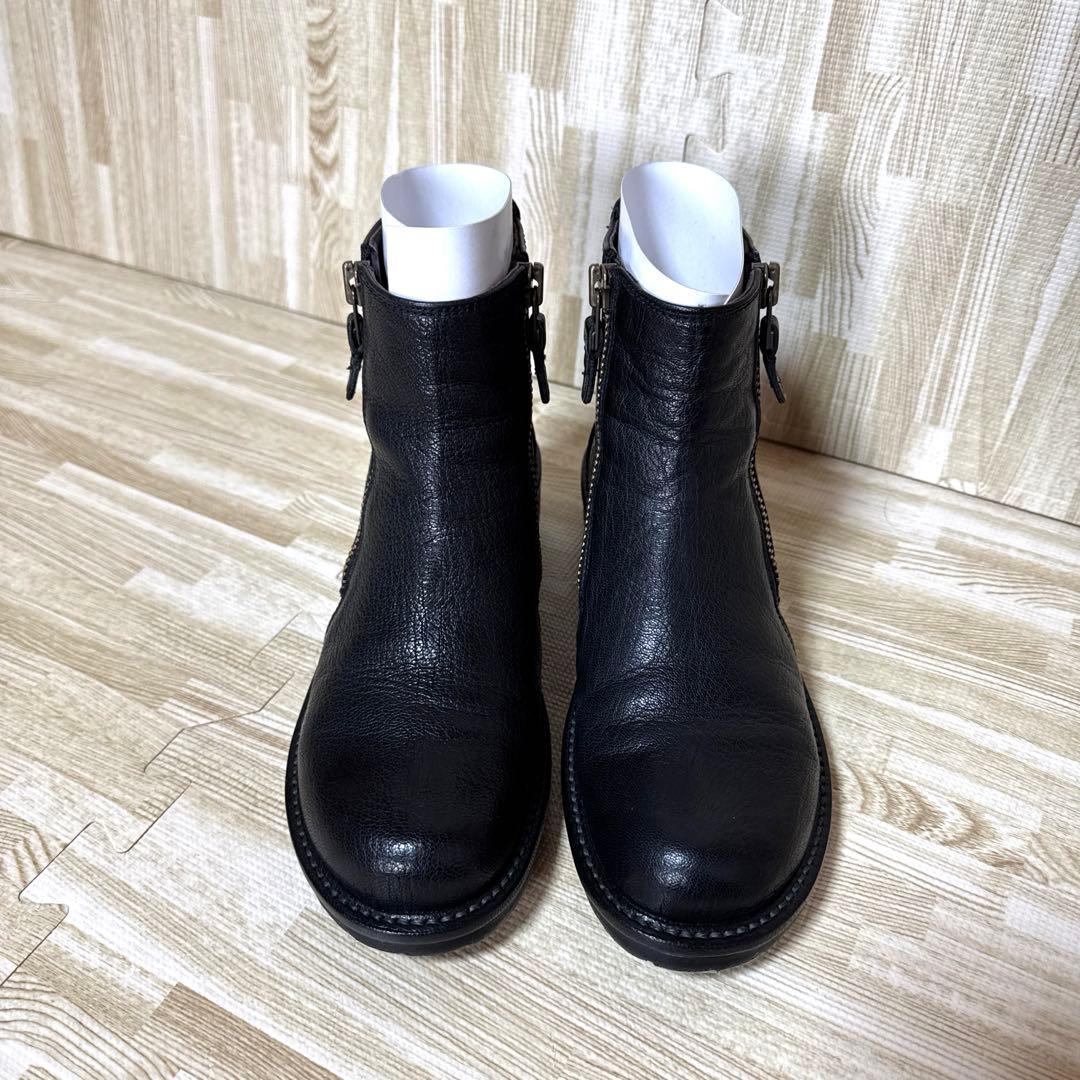極美品】SAYAサヤ レザーサイドジップショートブーツ 黒 牛革 23cm