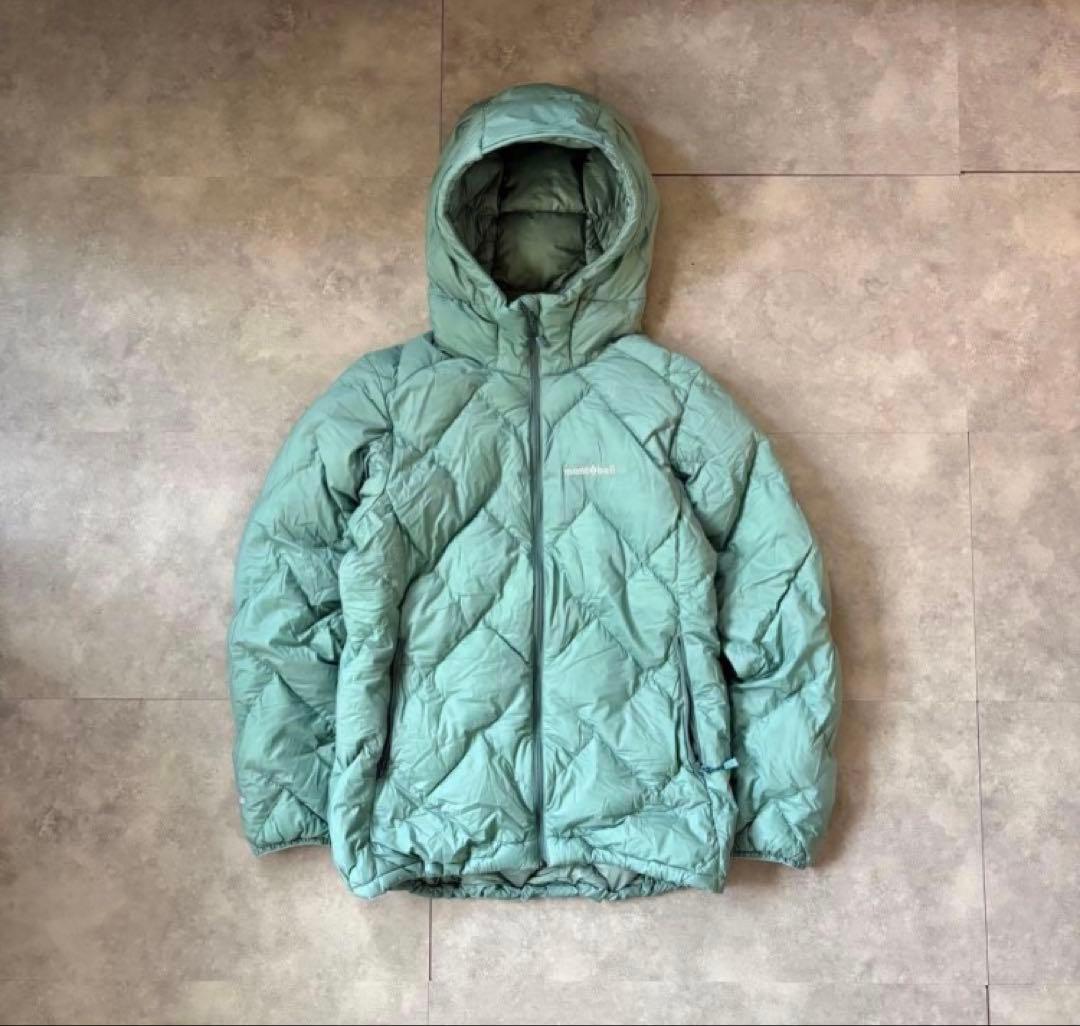 mont-bell ネージュダウンパーカ 水色ドローコード付き M ［入手困難