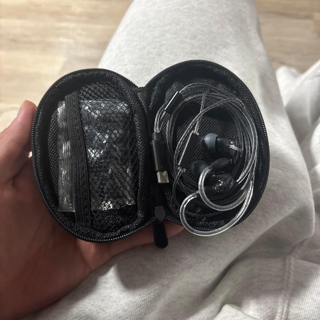 SHURE 有線イヤホン リケーブル可能 収納ケース付きタイプCケーブル付き Amazon | SHURE SEシリーズ用 リモート&マイク内蔵 Micro USB Type C