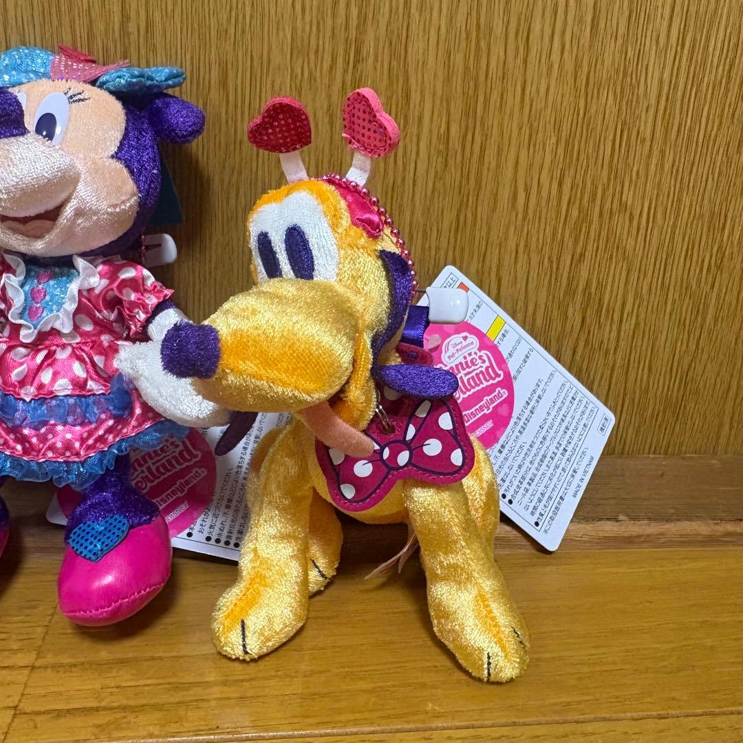 オマケ付き)ミニパル ぬいぐるみバッジ ミッキー ミニー プルート