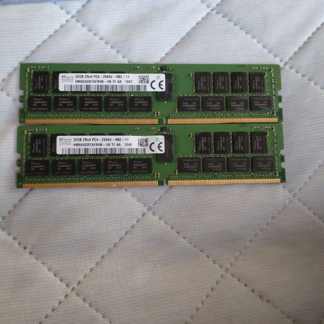 32GB DDR4 2666MHz DIMMメモリーSK製2枚セット デスクトップPC用メモリ DDR4-2666 PC4-21300 32GB(16GBx2枚) DIMM