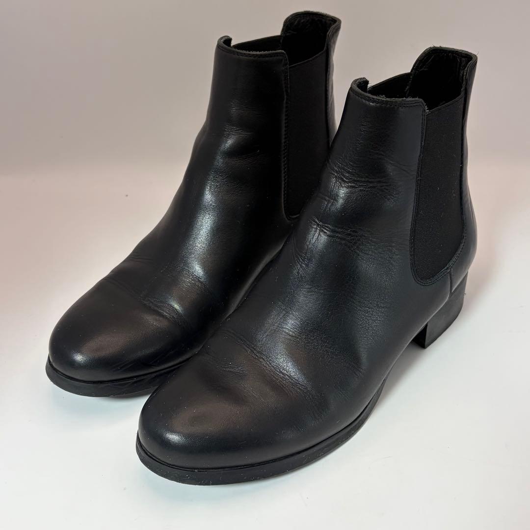 えいふりファビオルスコーニ サイドゴアブーツ 黒 37 23.5cm