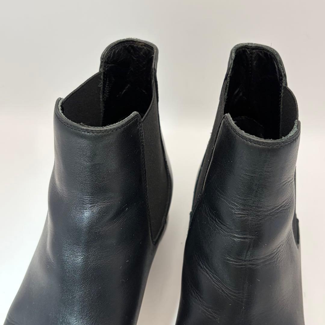 えいふりファビオルスコーニ サイドゴアブーツ 黒 37 23.5cm