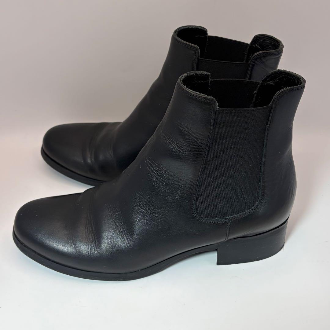 えいふりファビオルスコーニ サイドゴアブーツ 黒 37 23.5cm