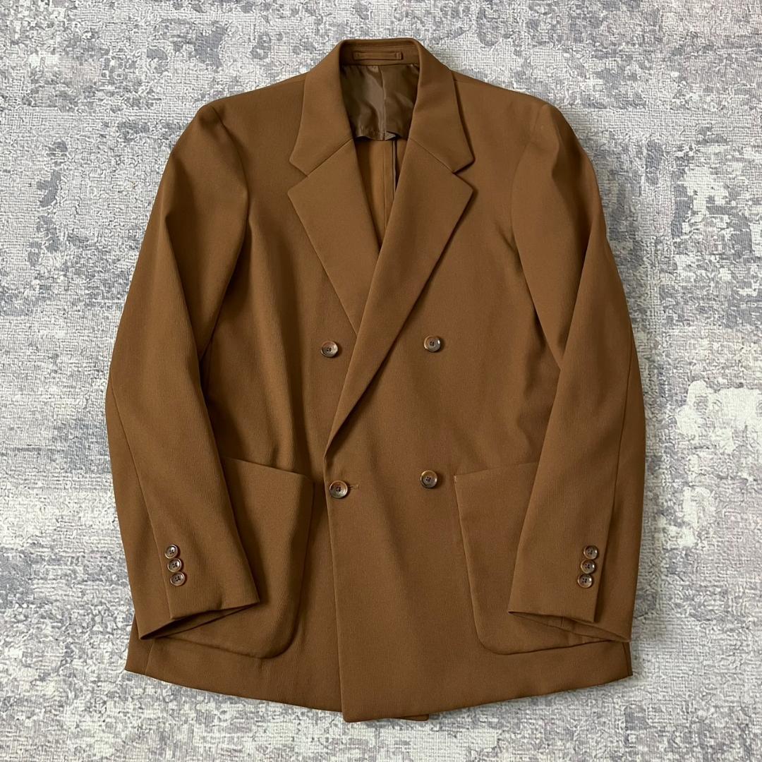 極美品】セットアップ スーツ ダブルブレスト スラックス ブラウン