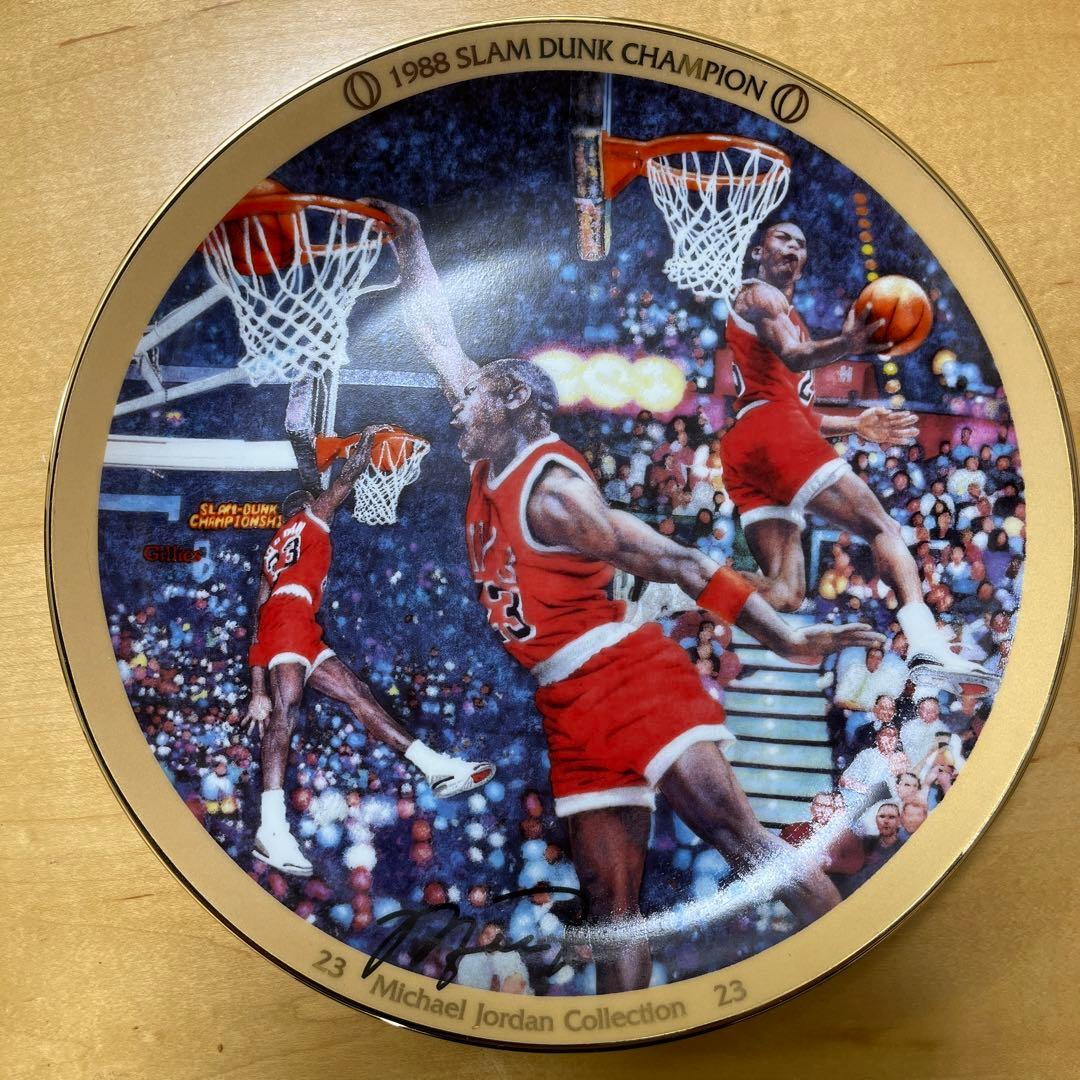 マイケルジョーダン 絵皿 1998 SLAM DUNK CHAMPION マイケルジョーダン 絵皿 1998 SLAM DUNK CHAMPION - メルカリ