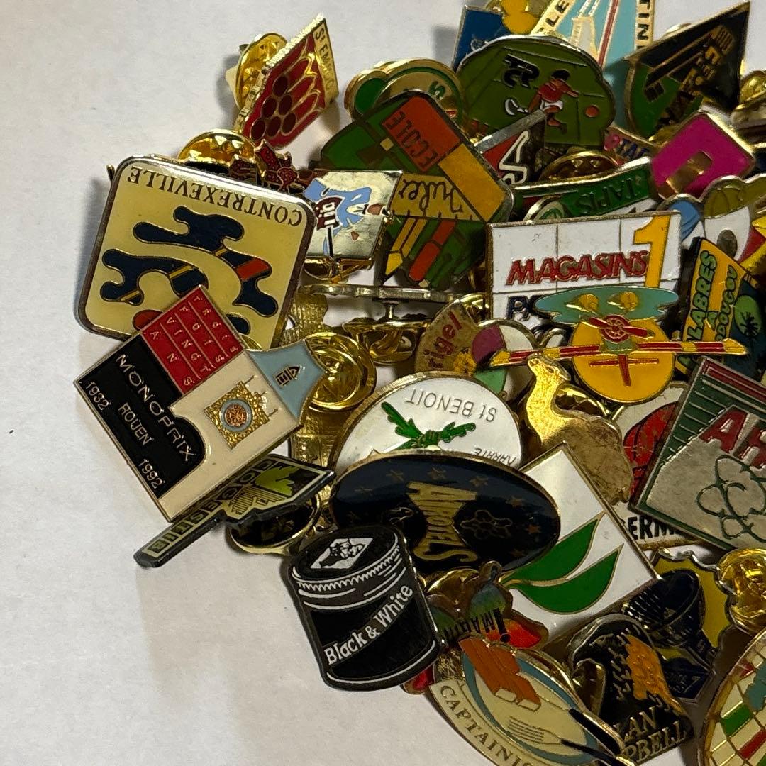 ピンバッジ フランス雑貨 ヴィンテージ 50個セット まとめ売り 卸 20