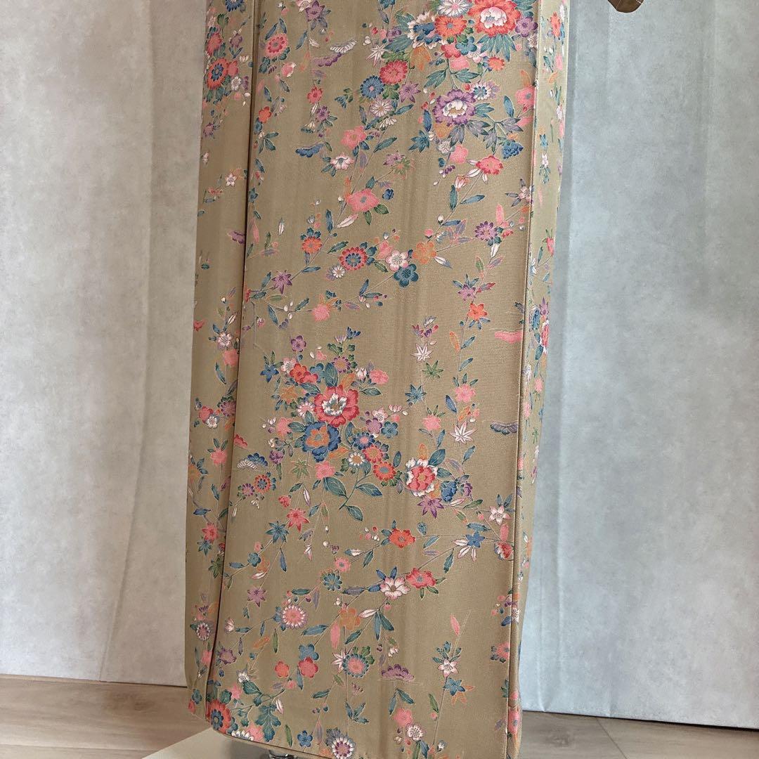 小紋 フルセット 着物 正絹 ロング丈 小花好きさん 大人の小花 J5
