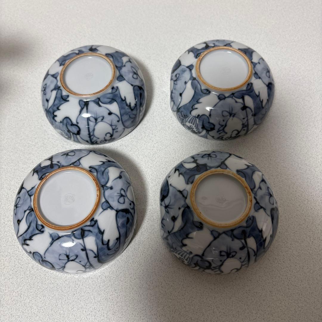 瑞昭窯 茶碗 4客 吾唯知足 湯呑み 平安瑞 京焼 清水焼 へち