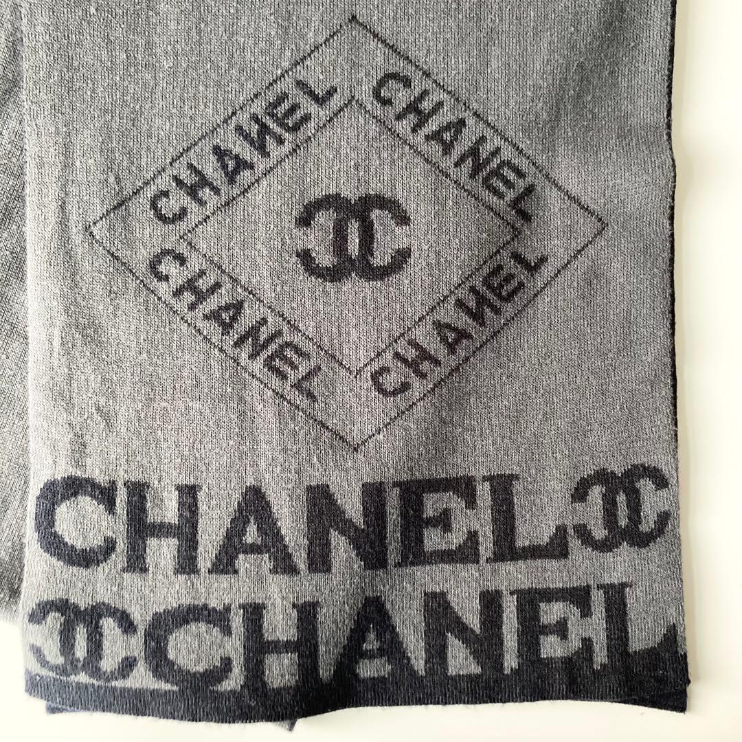 シャネル ノベルティ マフラー グレー ブラックの通販はau PAY