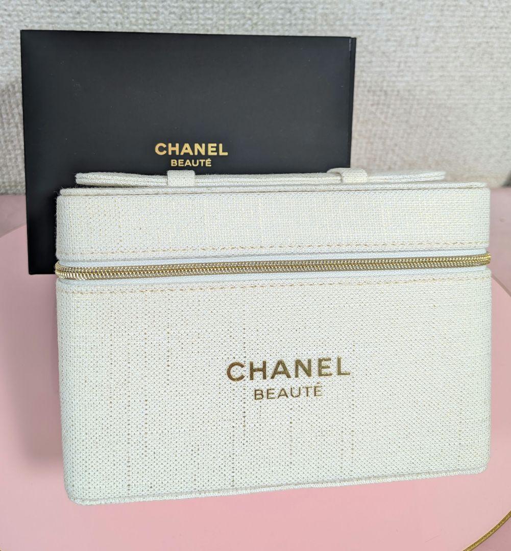CHANEL シャネル バニティ ノベルティ ポーチ ツイード メイクポーチ