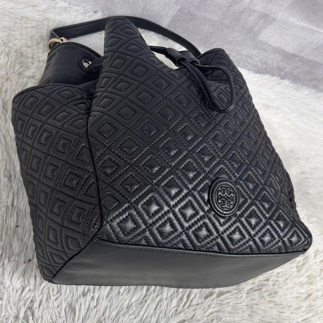 極美品 トリーバーチ レザー 2way 巾着 斜め掛け フレミング 黒