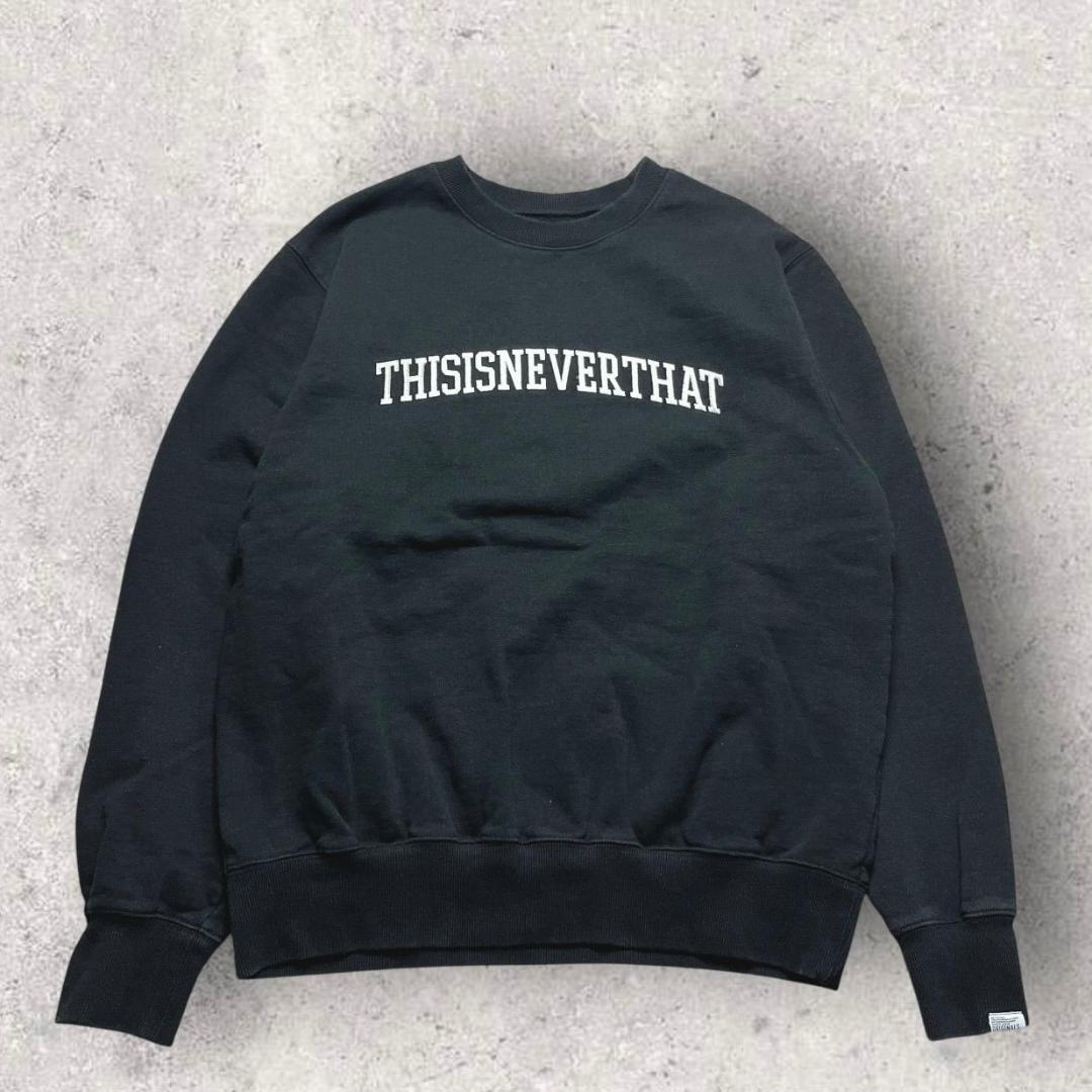 ディスイズネバーザット スウェット トレーナー 刺繍アーチ ネバザ