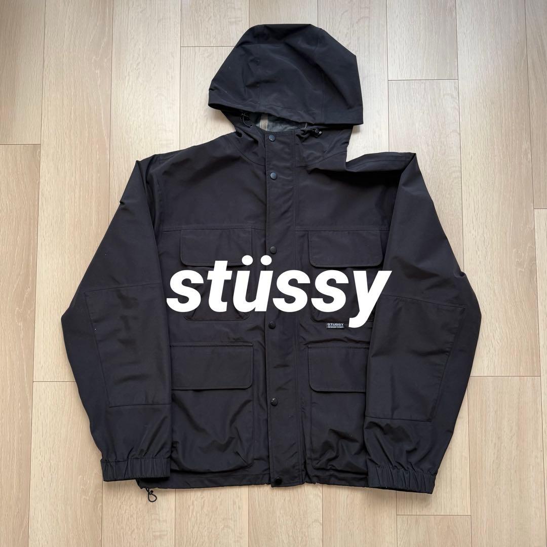 STUSSY ブラック シェルジャケット Beach Shell Wave Dye – Black | Outerwear | Stüssy