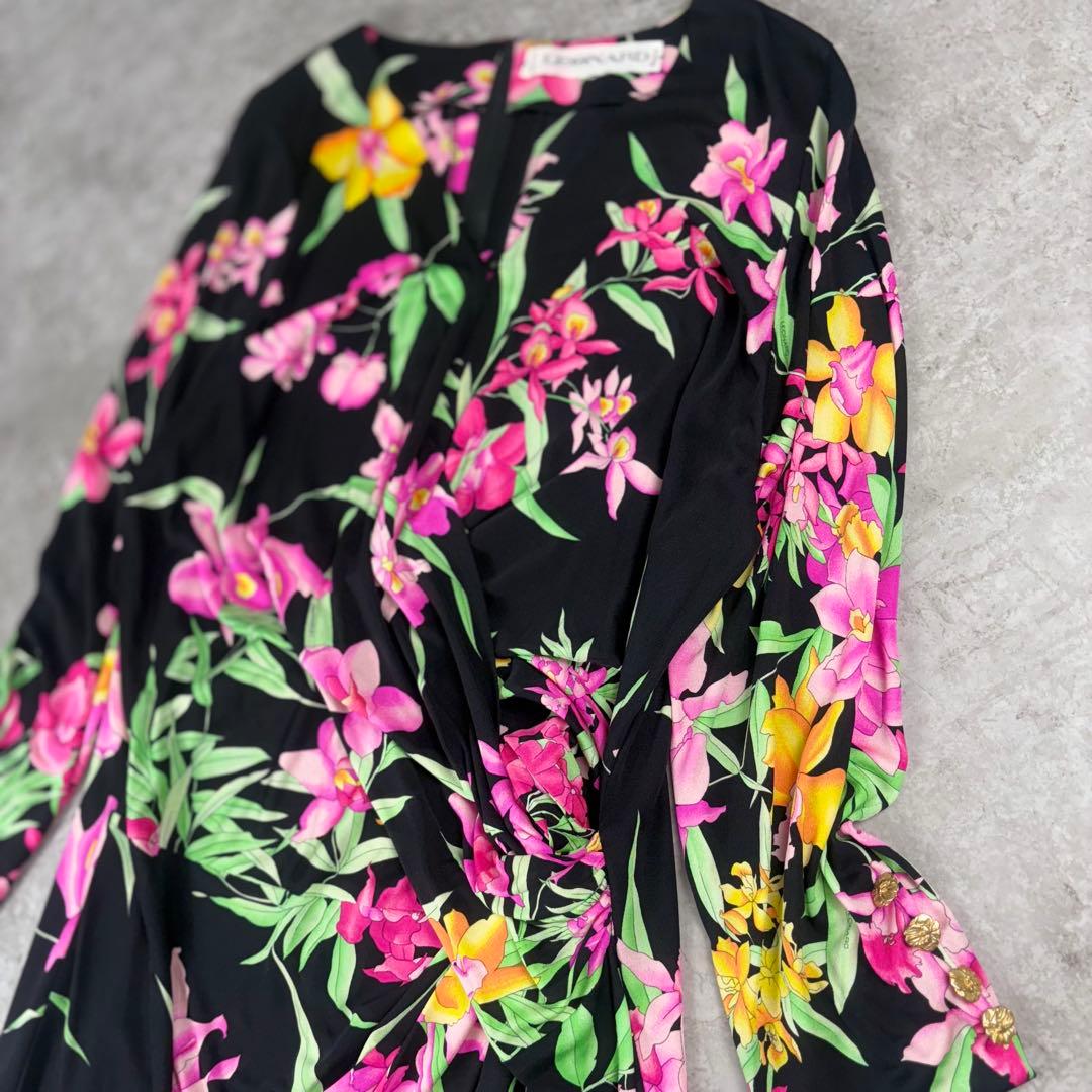 LEONARD レオナール シルク 100% ワンピース 4 花柄 - メルカリ