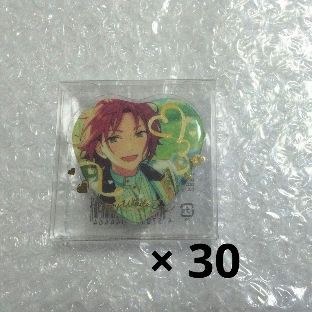 あんスタ　ホワイトデー缶バッジ　衣更真緒　30点 あんスタ 衣更真緒 ホワイトデー ハート缶バッジ - メルカリ