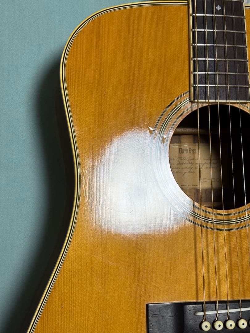 程度上々❗️レア‼️初期型 大文字ロゴCAT'S EYESアコギCE300調整済