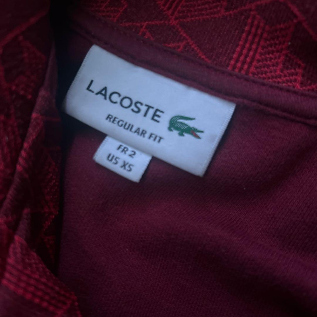 LACOSTE 赤 ジャージ US XS 値下げ交渉あり - メルカリ