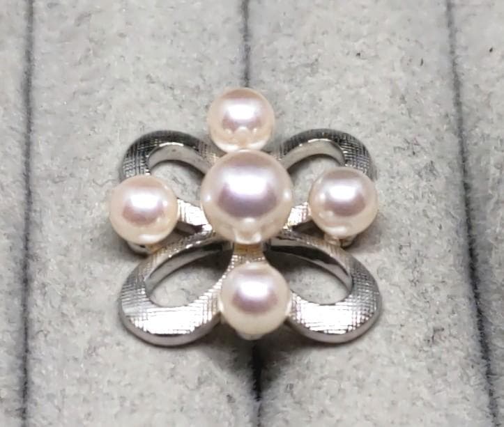 MIKIMOTO ミキモト パール真珠 SILVER ピンバッジ 40450 - メルカリ