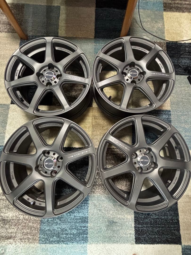 16インチ ダークグレー 7本スポークホイール MIDマルカサービス MIDレーシング R06 17インチ - セリカ ZZT-230系 TA