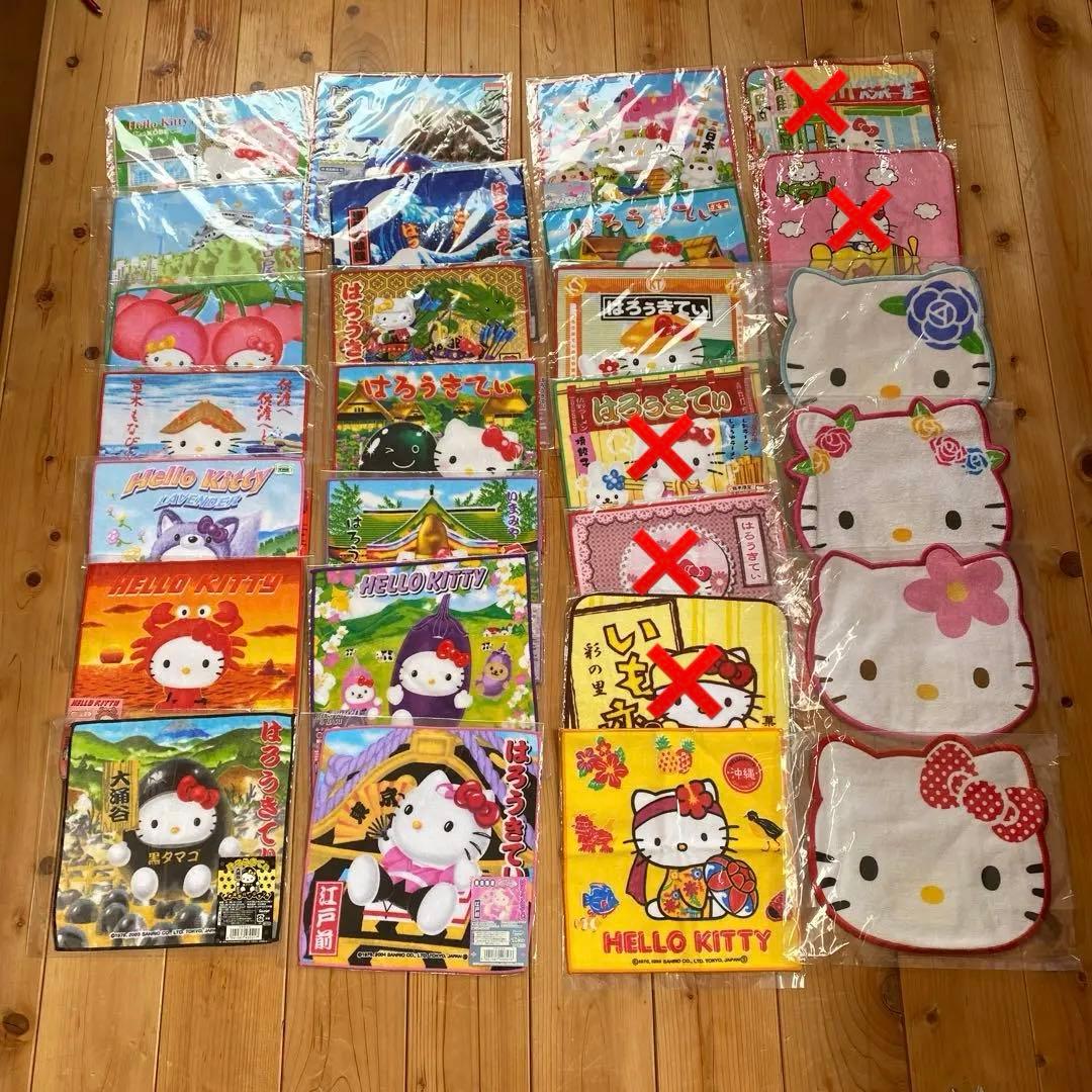 ☆未使用☆ ハローキティ 限定 プチタオル ハンドタオル 平成レトロ 22