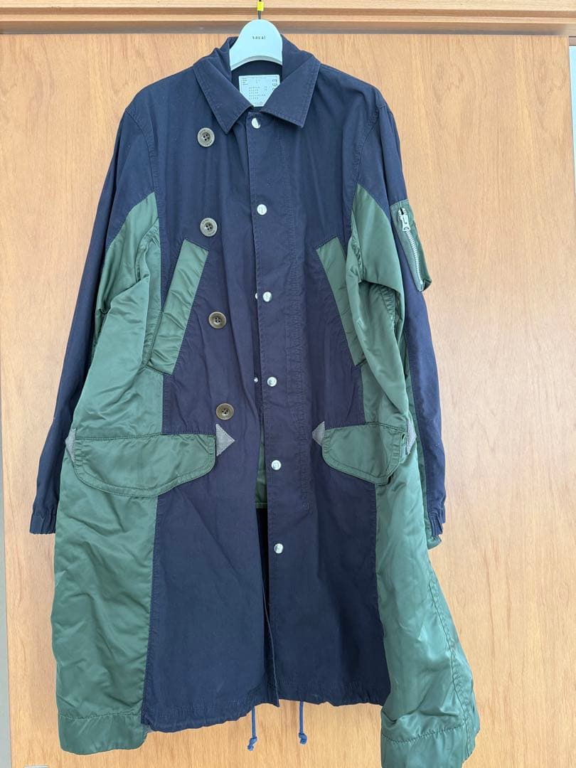 sacai ドッキングモッズコート　Size1 美品希少sacai サカイドッキングモッズコートsize1 - メルカリ