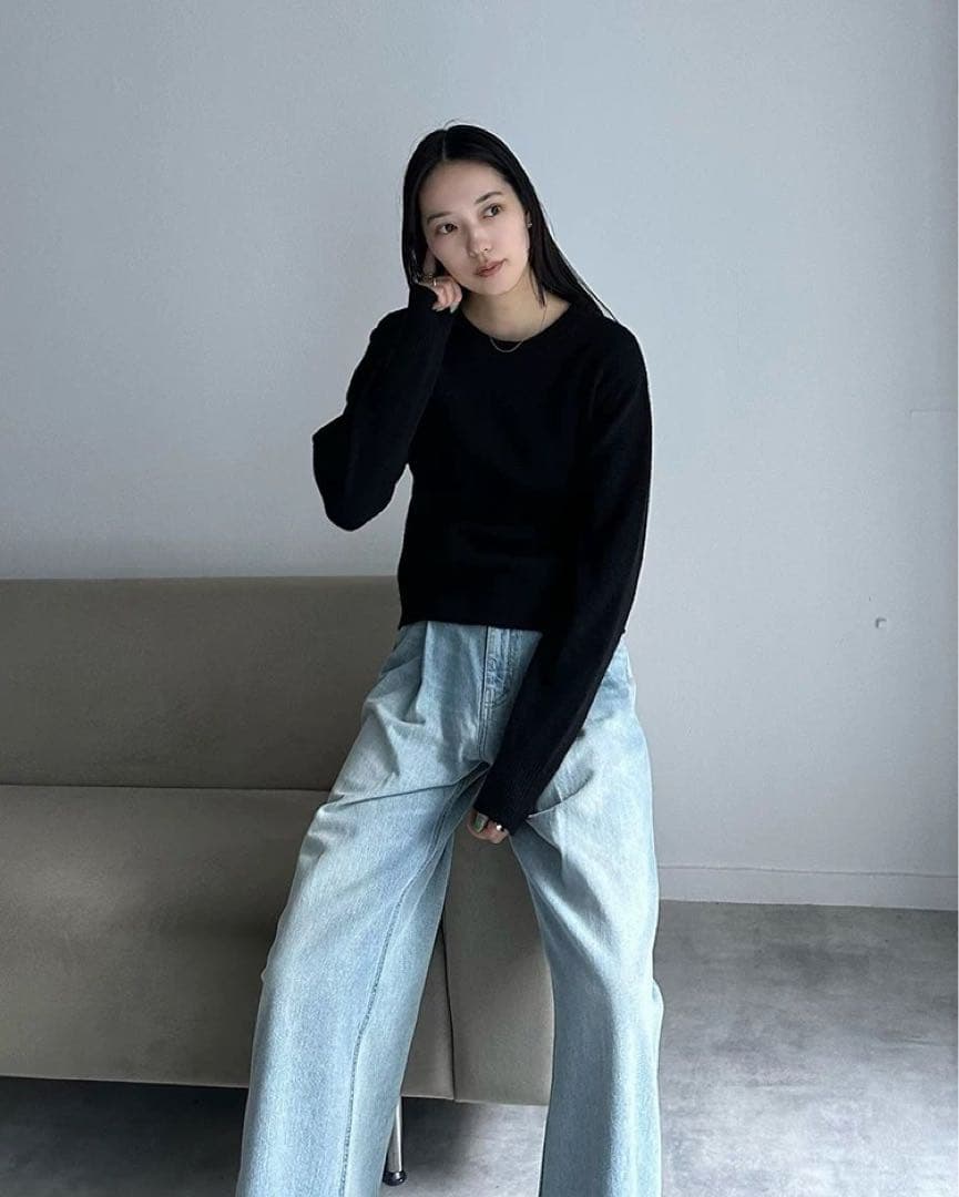 広瀬すず×CLANE W FACE CENTER SLIT KNIT TOPS - メルカリ