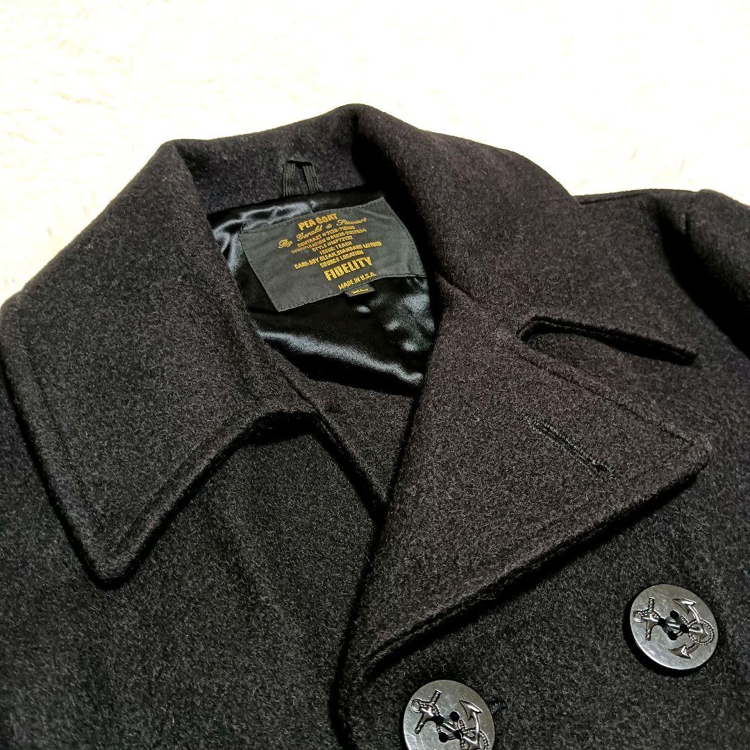 極美品 Fidelity フィデリティ Pコート USA製 XL ブラック 冬用 - メルカリ